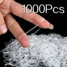 Load image into Gallery viewer, 1000pcs/pack Transparent Hair Elastic Rope Rubber Band for Women Girls Bind Tie Ponytail Holder Accessories Hair Styling Tools
